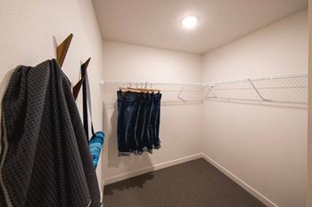 Stash your gear—spacious walk-in closets in select homes
